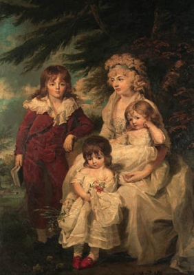 Mrs Juliana Bryan
and her children, Henry, Maria and Elizabeh (l-r)
by James Ward, 1798 1