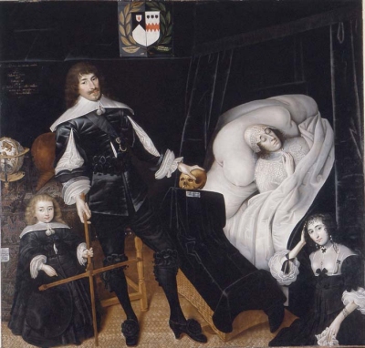 Sir Thomas Aston, 1st Bt 
with his first wife, Magdalen on her death bed 
by John Souch 2
