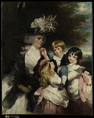 Charlotte, Lady Smith 
and her children, George, Louisa (l) and Charlotte (r) 
by Sir Joshua Reynolds, 1787 1